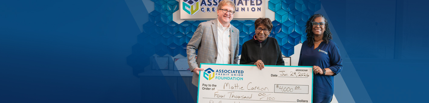 Winner photo with check